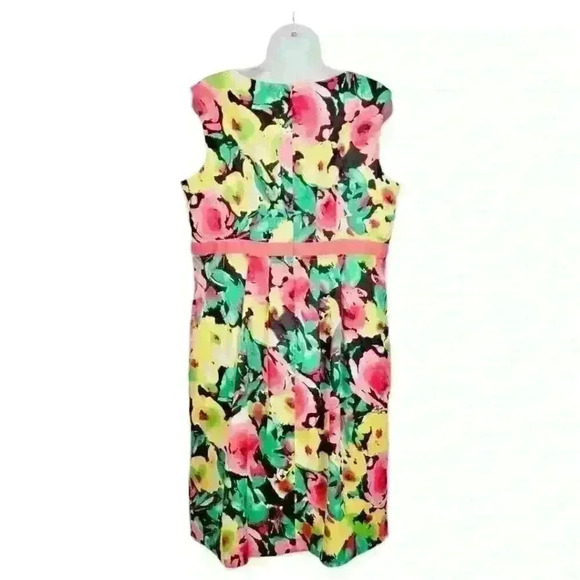 KIM ROGERS Womans FLORAL Dress Lined Top STRETCH Multi Color size 18 - Picture 3 of 5